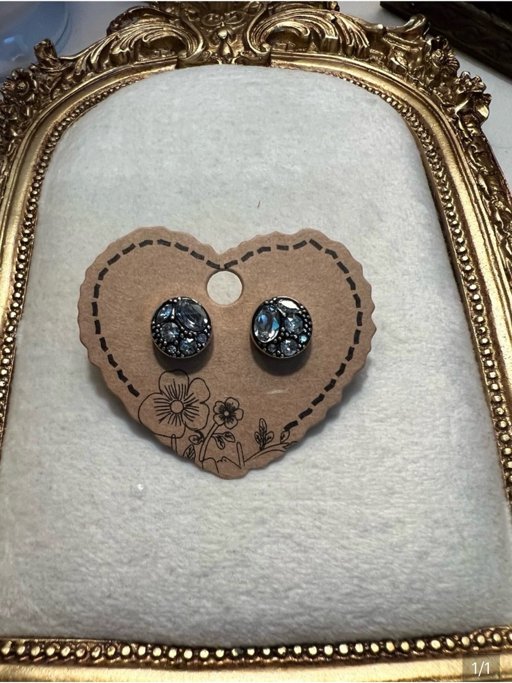 Brighton Blue Crystal Cluster Stud Earrings